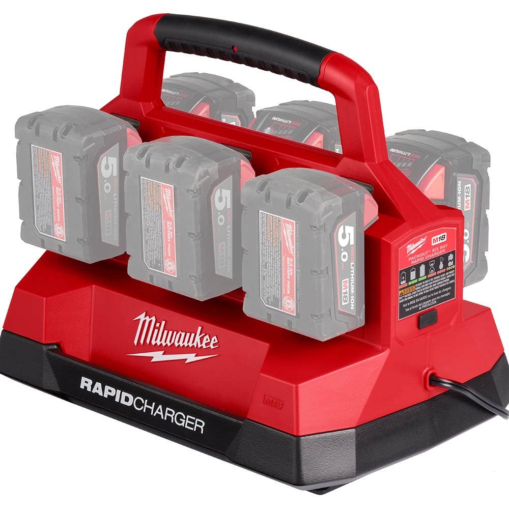 MILWAUKEE PACKOUT�?6 Bay Rapid Charger M18PC6