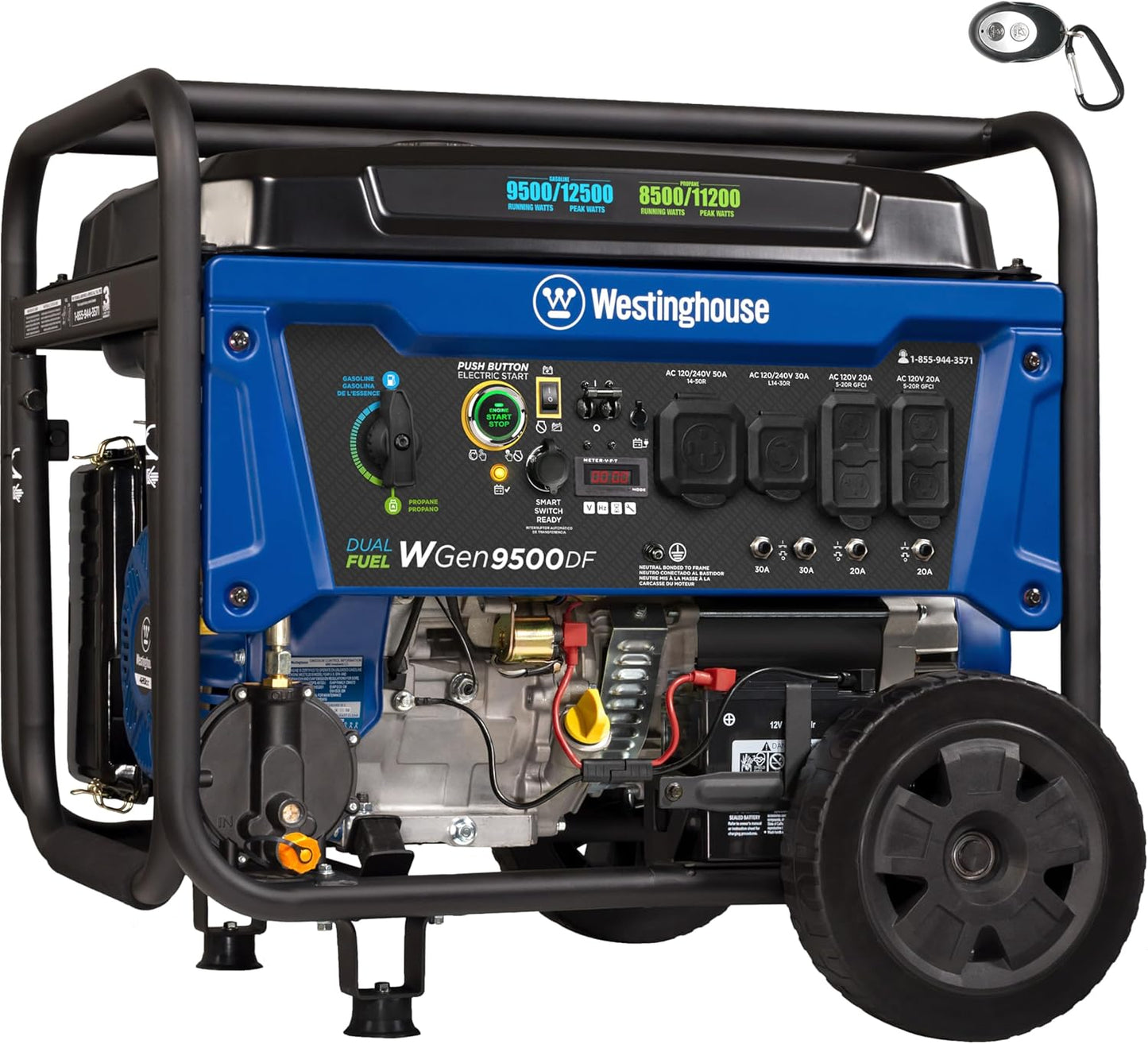 12500 Watt Dual Fuel Home Backup Portable Generator