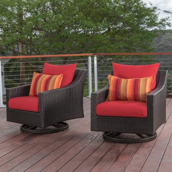 šLast Day Saleš„Outdoor 3 Pieces Rattan Wicker Bistro Set Swivel Rockerš„