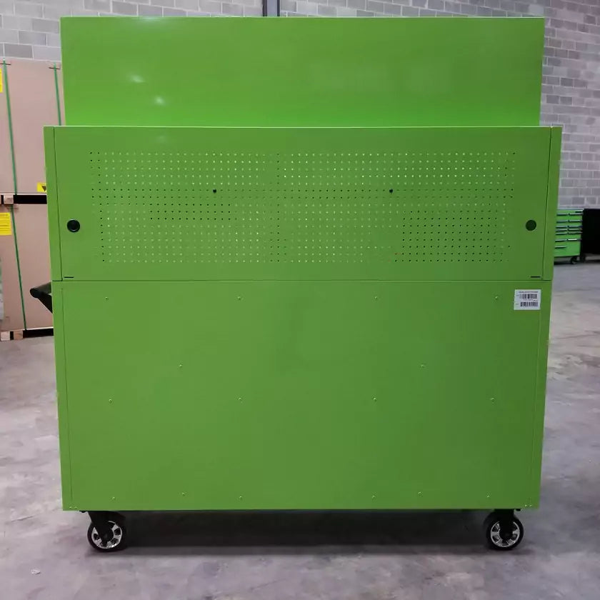 Scratch & Dent, Extreme Tools DX Series 72″ x 21″ Triple Bank Roller & Hutch Combo in Green-Black – Showroom Demo