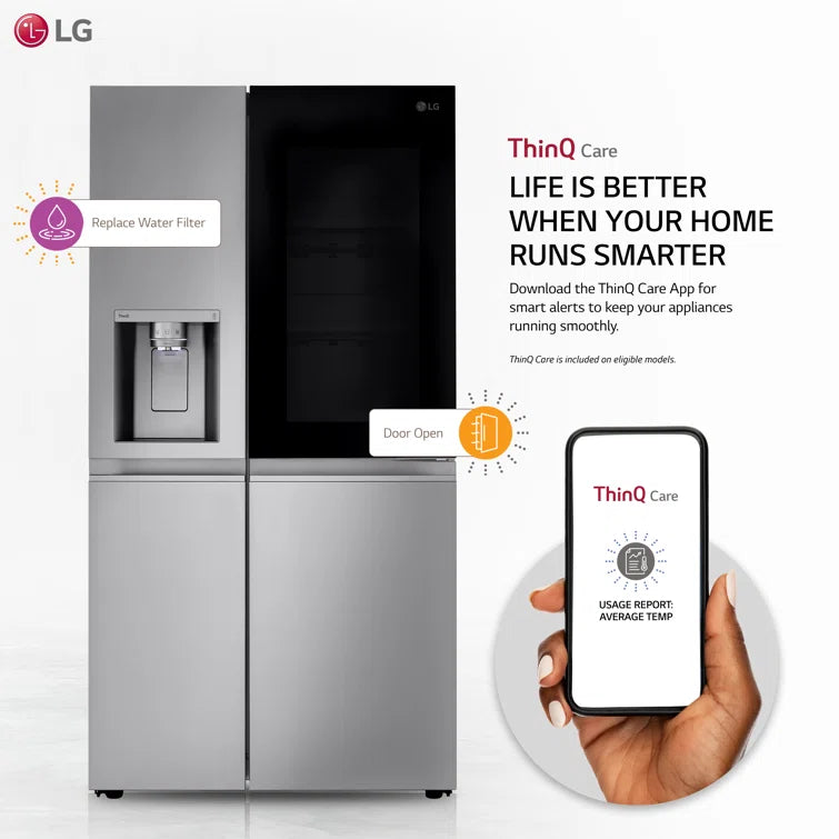27 Cu. Ft. Side-By-Side Instaview Refrigerator