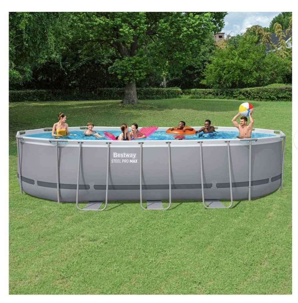 20ft x 12ft x 48 inch Swimming Pool Set with Pump and Maintenance Kit