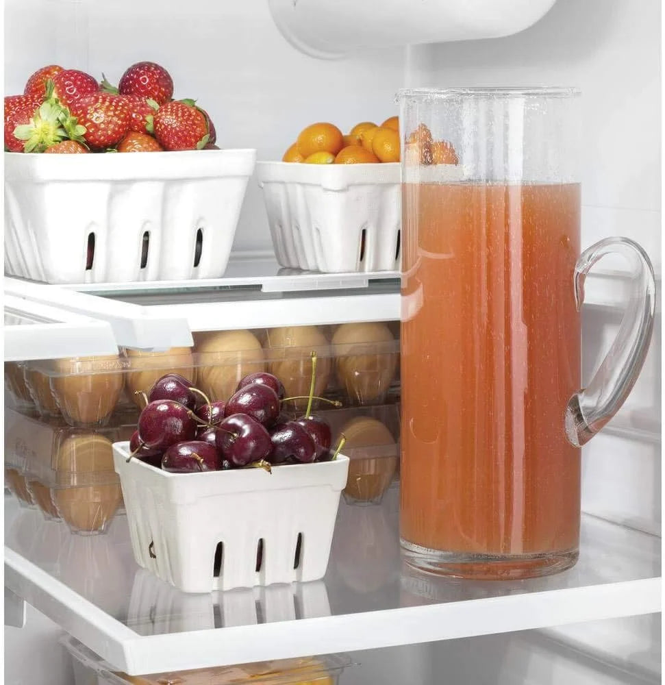 💝LAST DAY FOR CLEARANCE✨GE GNE27JYMFS French door refrigerator, 27 cubic feet total capacity, made of fingerprint-resistant stainless steel
