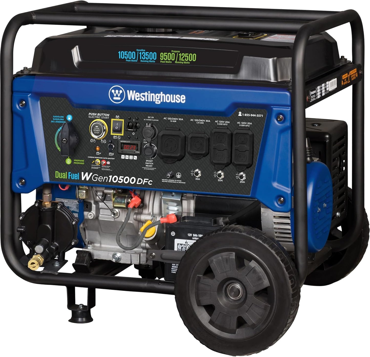 12500 Watt Dual Fuel Home Backup Portable Generator