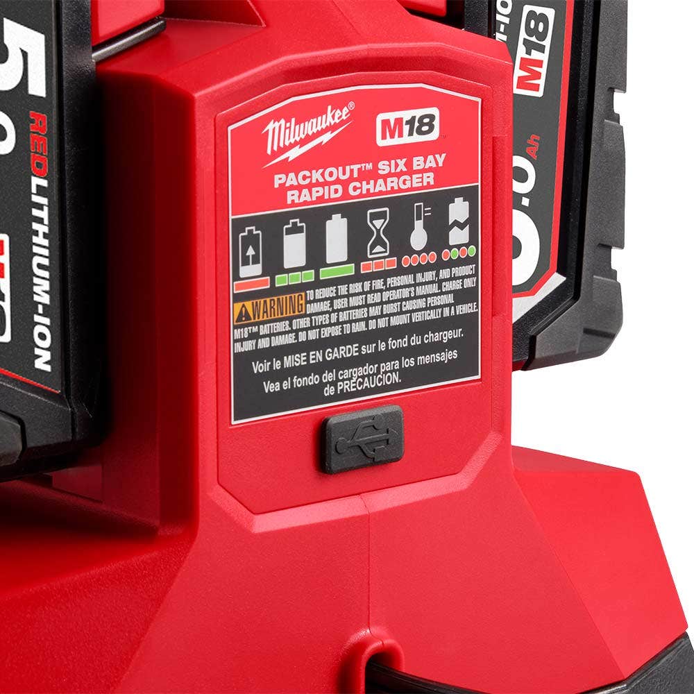 MILWAUKEE PACKOUT�?6 Bay Rapid Charger M18PC6