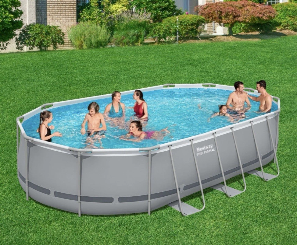 20ft x 12ft x 48 inch Swimming Pool Set with Pump and Maintenance Kit