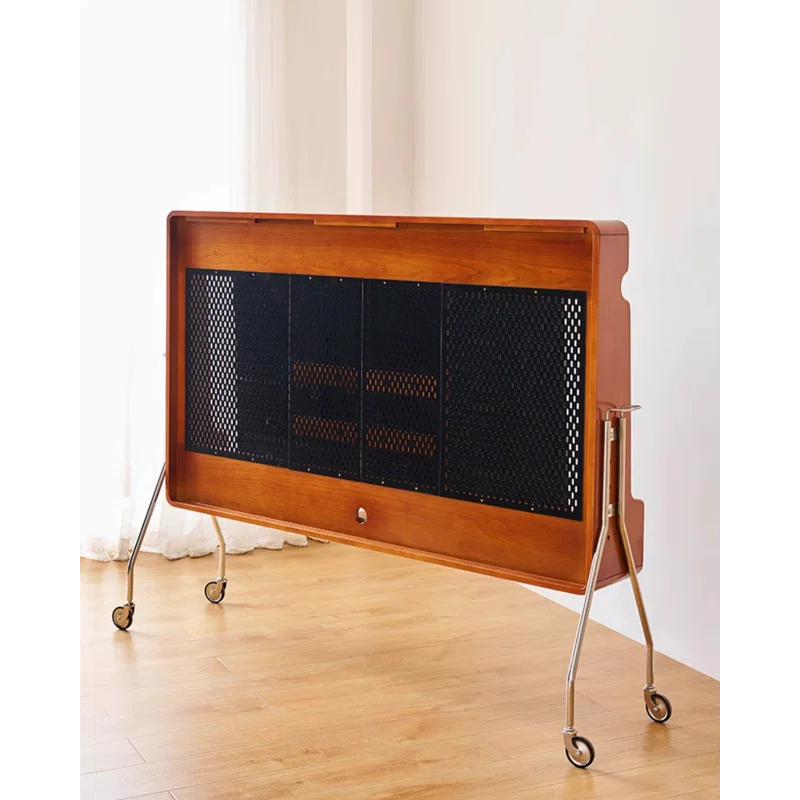 Solid Wood Paderna Media Console(mobile TV stand) +Samsung 75” Class DU7200 Series 4K Smart Tizen TV
