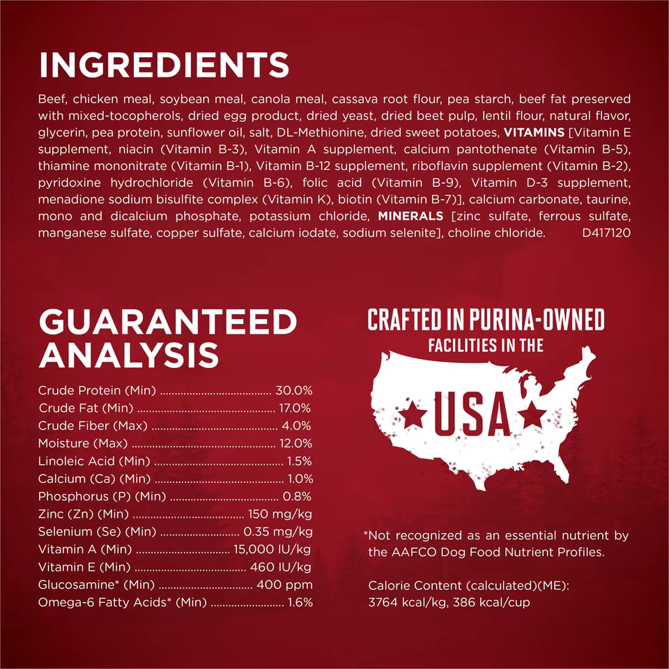 True Instinct Lean Muscle Support Dry Dog Food, High Protein Real Beef, 3.8 lb Bag
