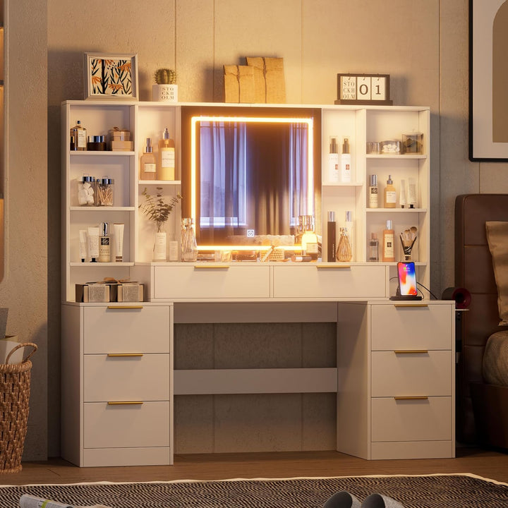 🔥Elegant White Vanity Desk