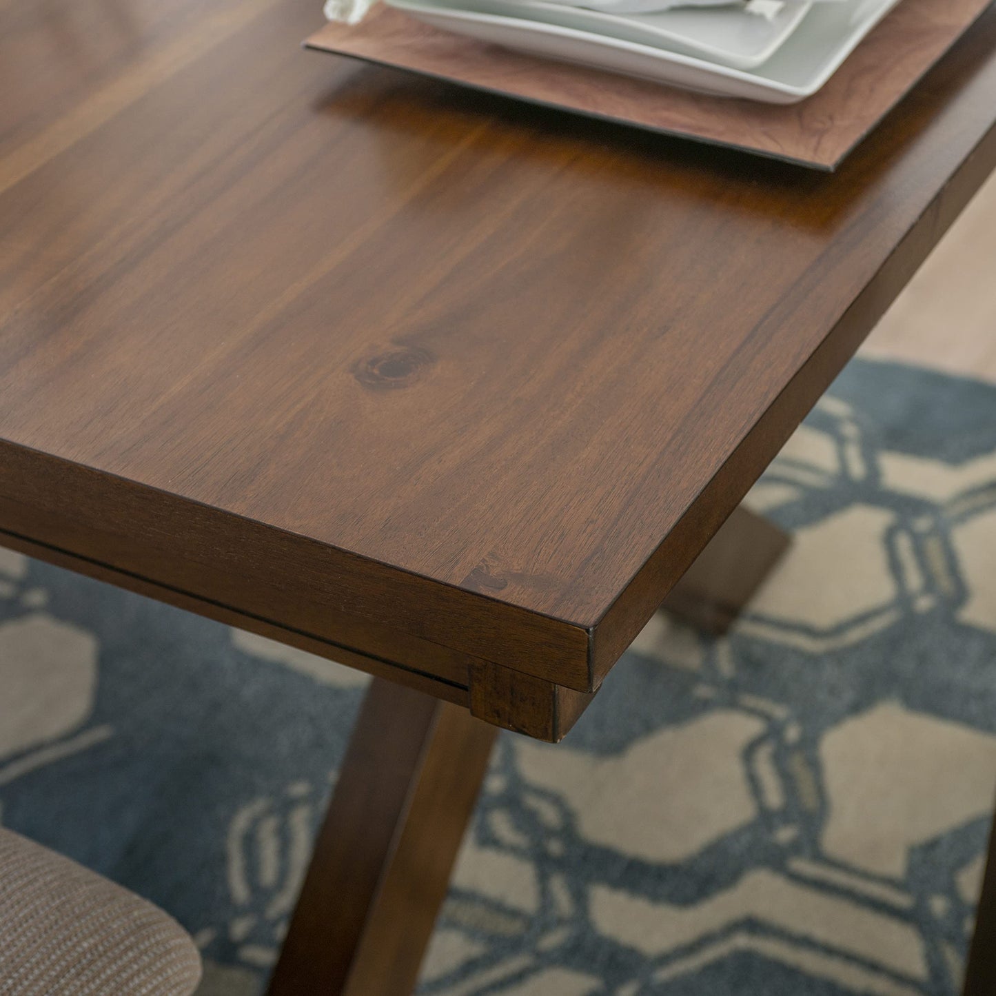 🌟7-Piece Solid Wood Dining Set (1 Table and 6 Chairs)