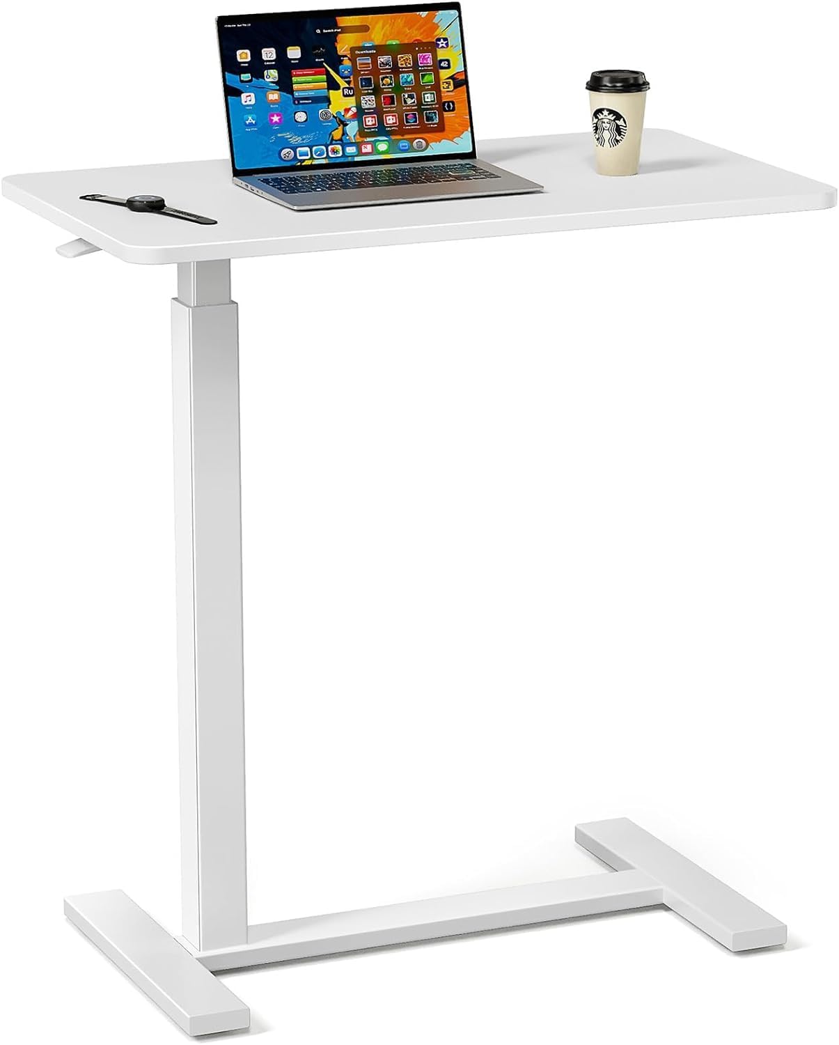 Overbed Bedside Table with Wheels,WheelsRolling Laptop Table,