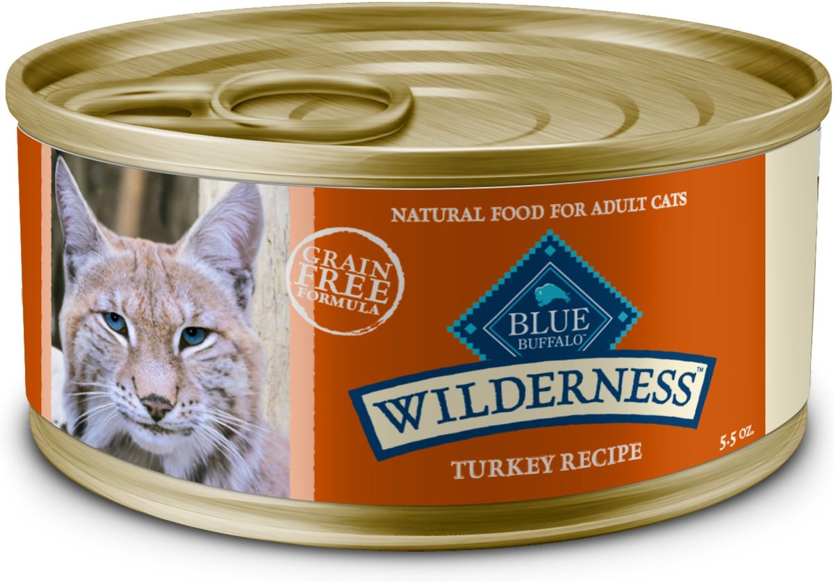 Blue Buffalo Wilderness Salmon Grain-Free Canned Cat Food, 5.5-oz, case of 24