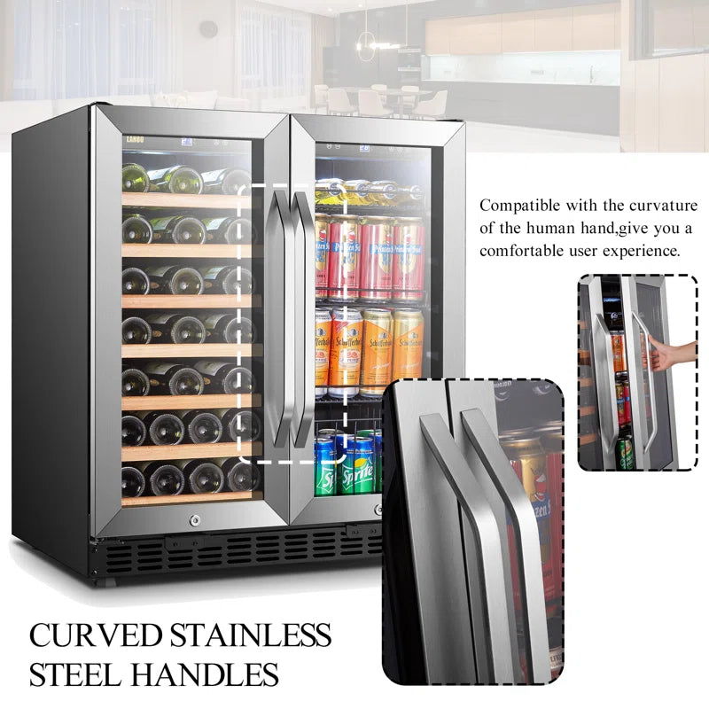 30" 31 Bottle and 76 Can Dual Zone Freestanding Wine and Beverage Refrigerator
