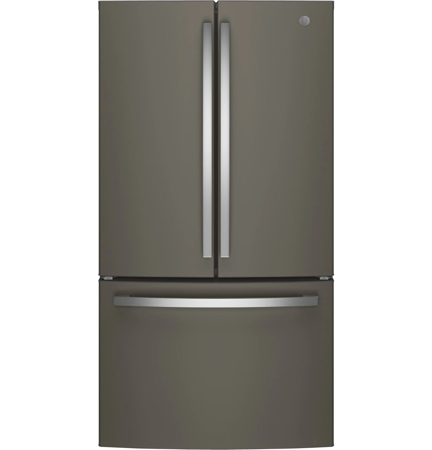 💝LAST DAY FOR CLEARANCE✨GE GNE27JYMFS French door refrigerator, 27 cubic feet total capacity, made of fingerprint-resistant stainless steel