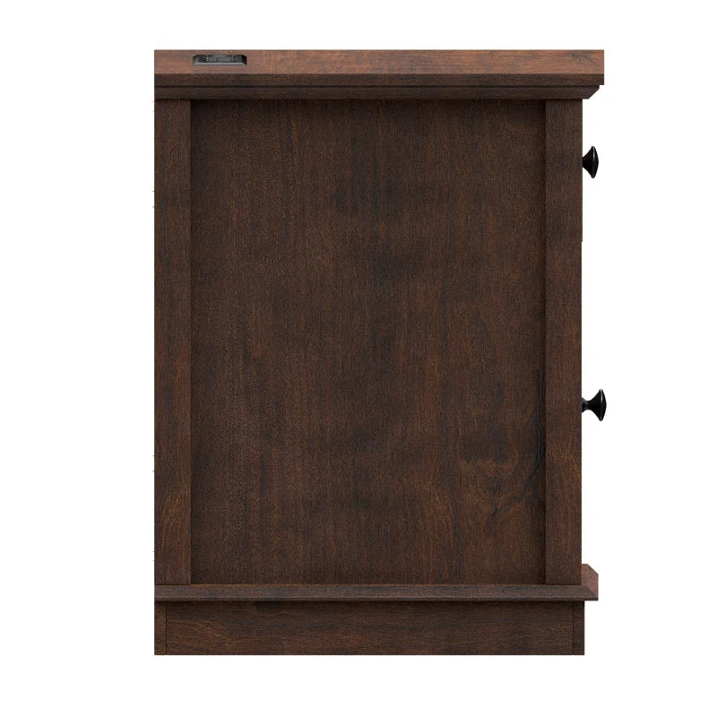 Vianet 24'' Tall End Table with Storage Drawer and Built-In Outlets