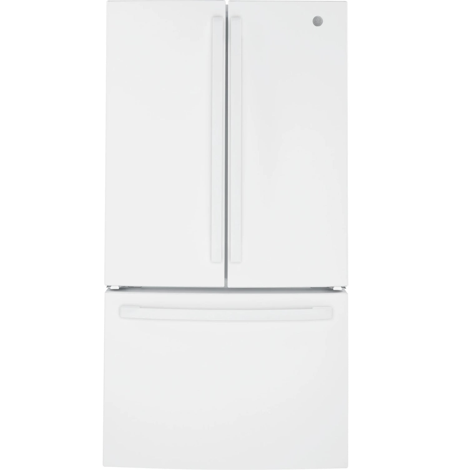 💝LAST DAY FOR CLEARANCE✨GE GNE27JYMFS French door refrigerator, 27 cubic feet total capacity, made of fingerprint-resistant stainless steel