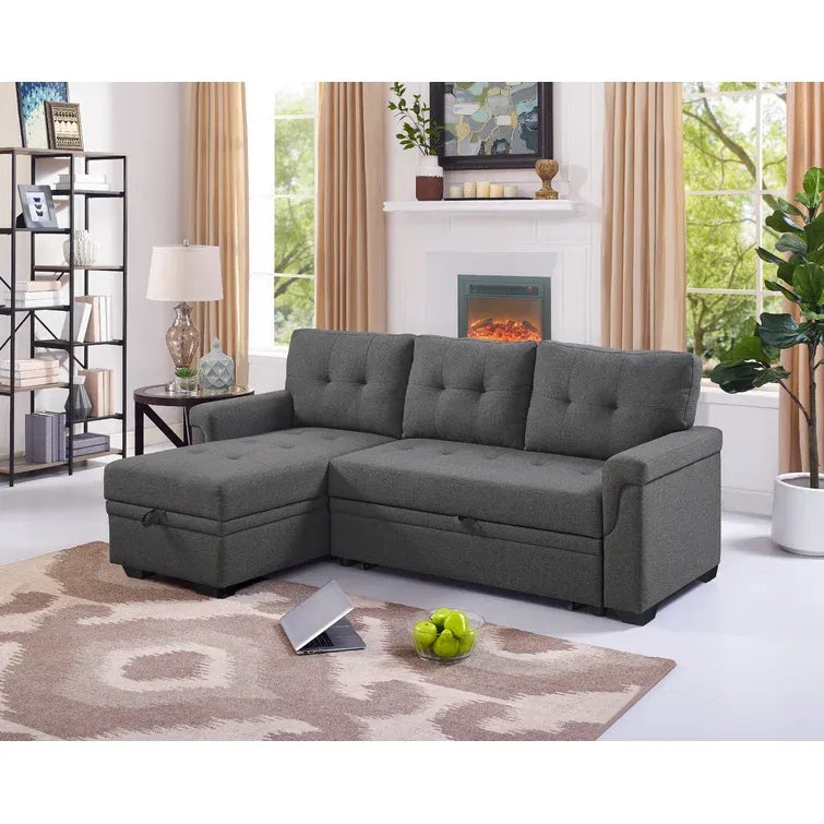 Thomasville Tisdale Fabric Sectional with Storage Ottoman