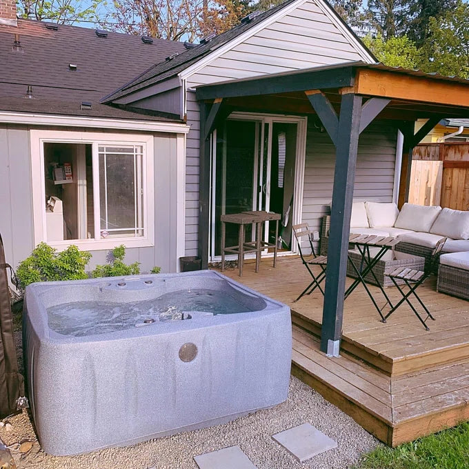 💥Clearance Sale🔥Aquarest Spas, Powered By Jacuzzi® Pumps 4 - Person 12 - Jet Rectangular Plug And Play Hot Tub