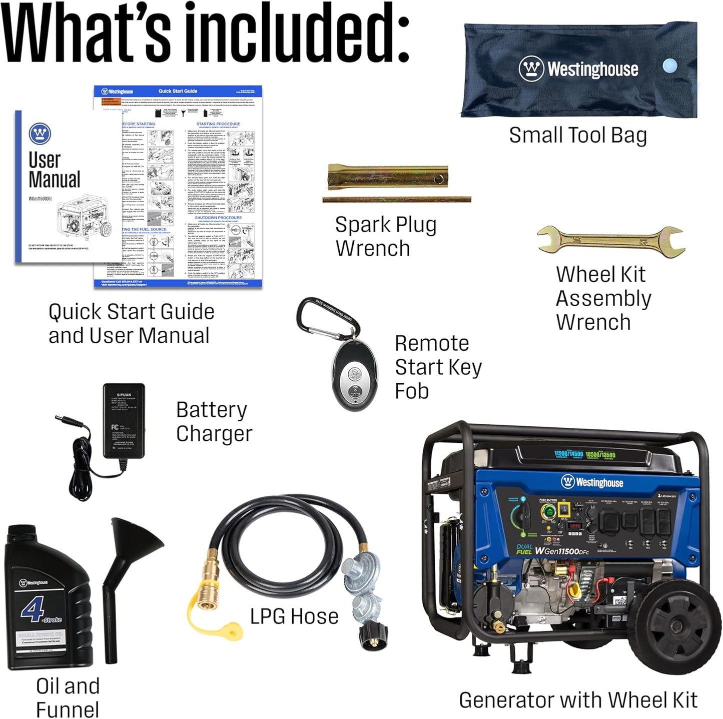 12500 Watt Dual Fuel Home Backup Portable Generator
