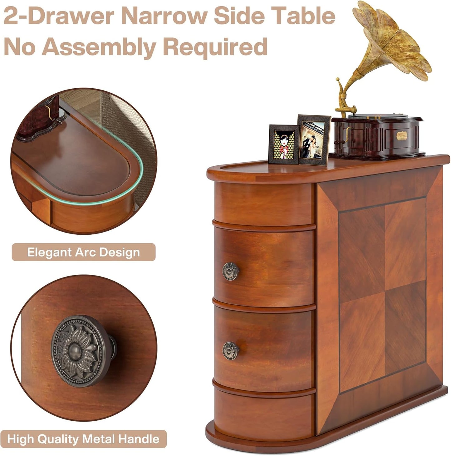 💥$49 Only today💥Wood End Table Set of 2