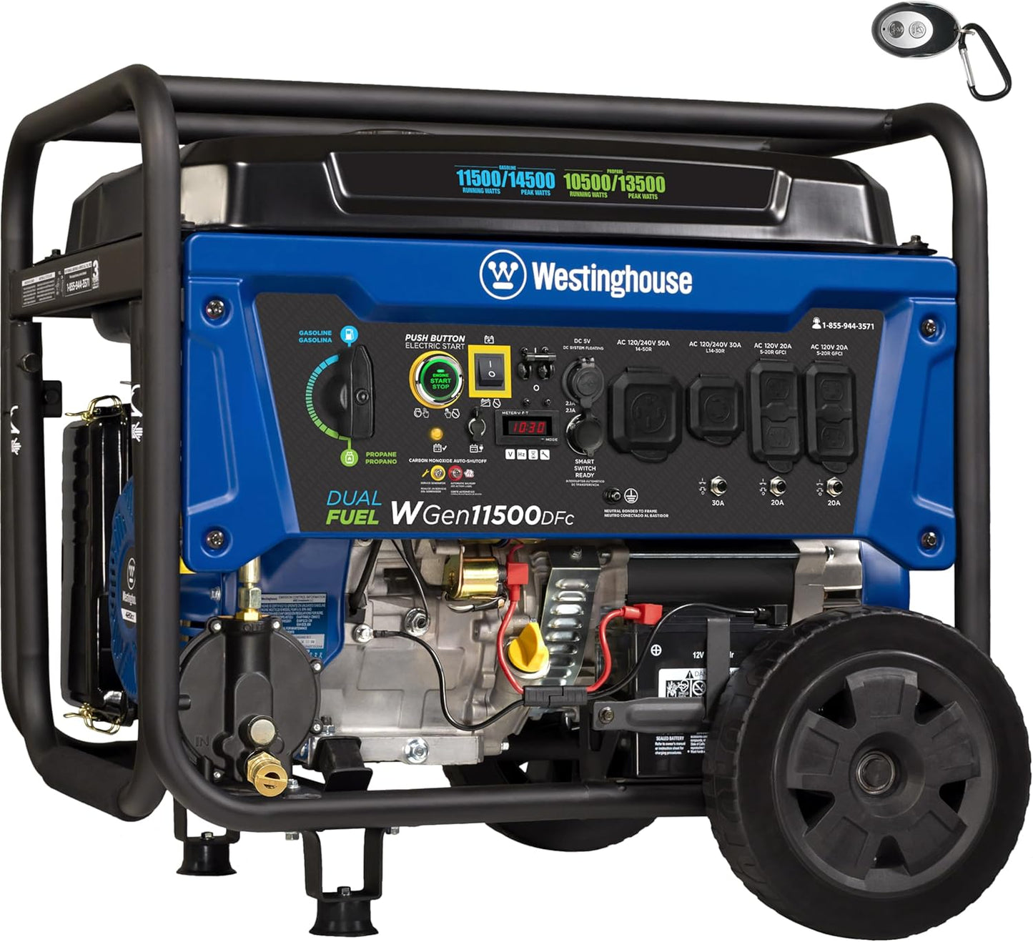 12500 Watt Dual Fuel Home Backup Portable Generator