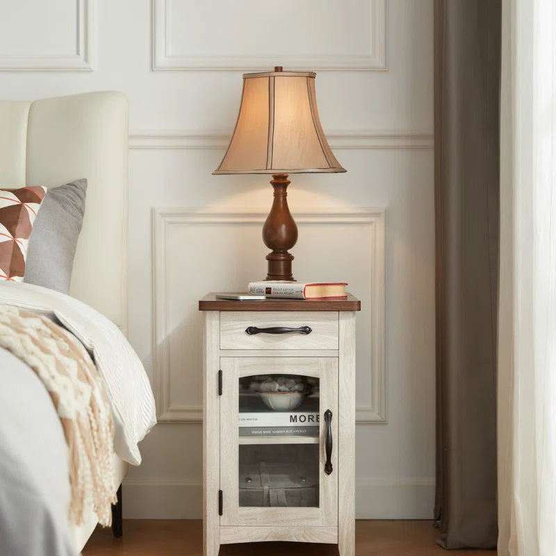 Aneshia End Table with Storage and Charging Station