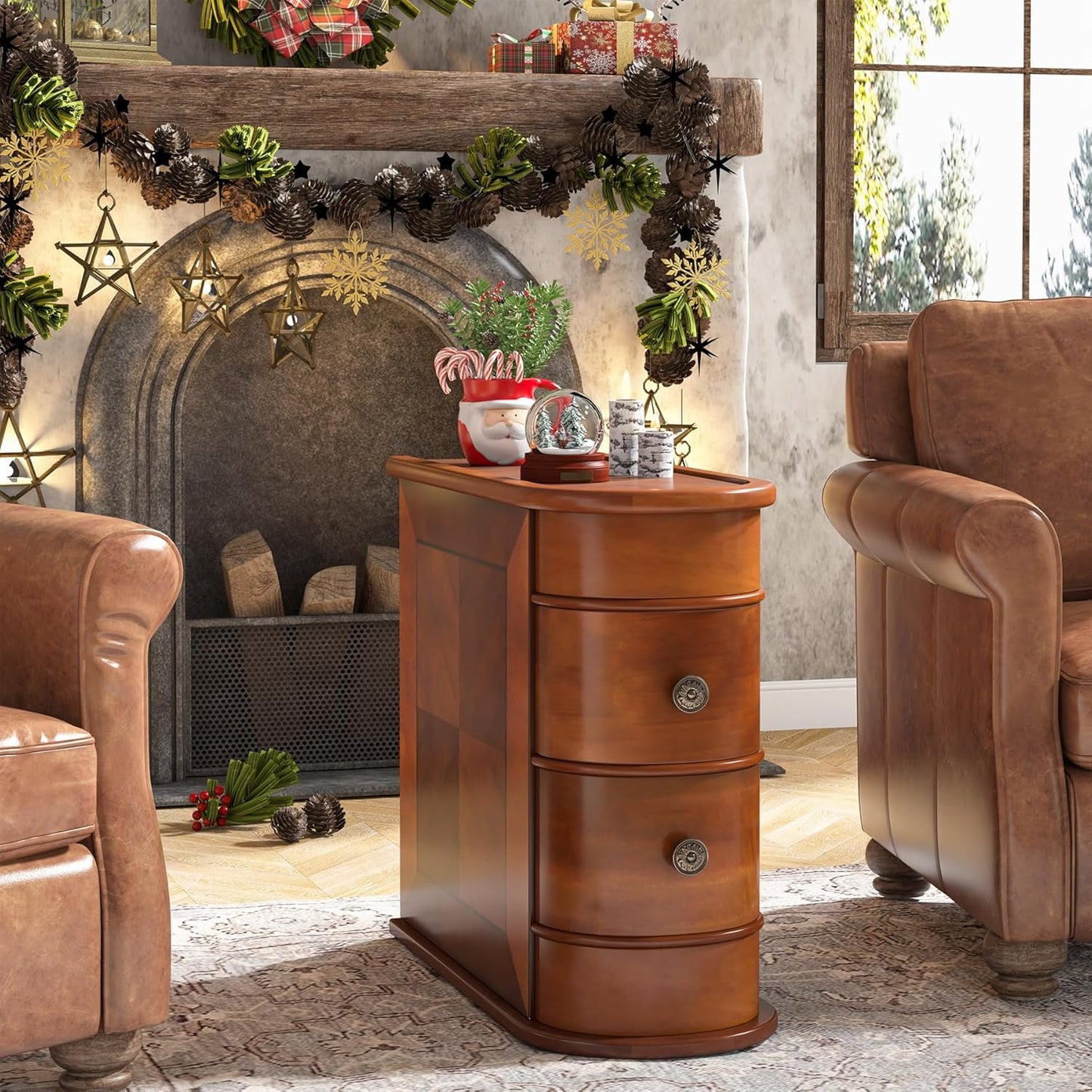 💥$49 Only today💥Wood End Table Set of 2