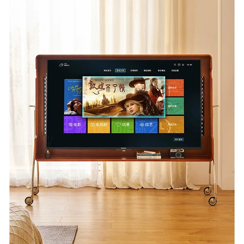 Solid Wood Paderna Media Console(mobile TV stand) +Samsung 75” Class DU7200 Series 4K Smart Tizen TV