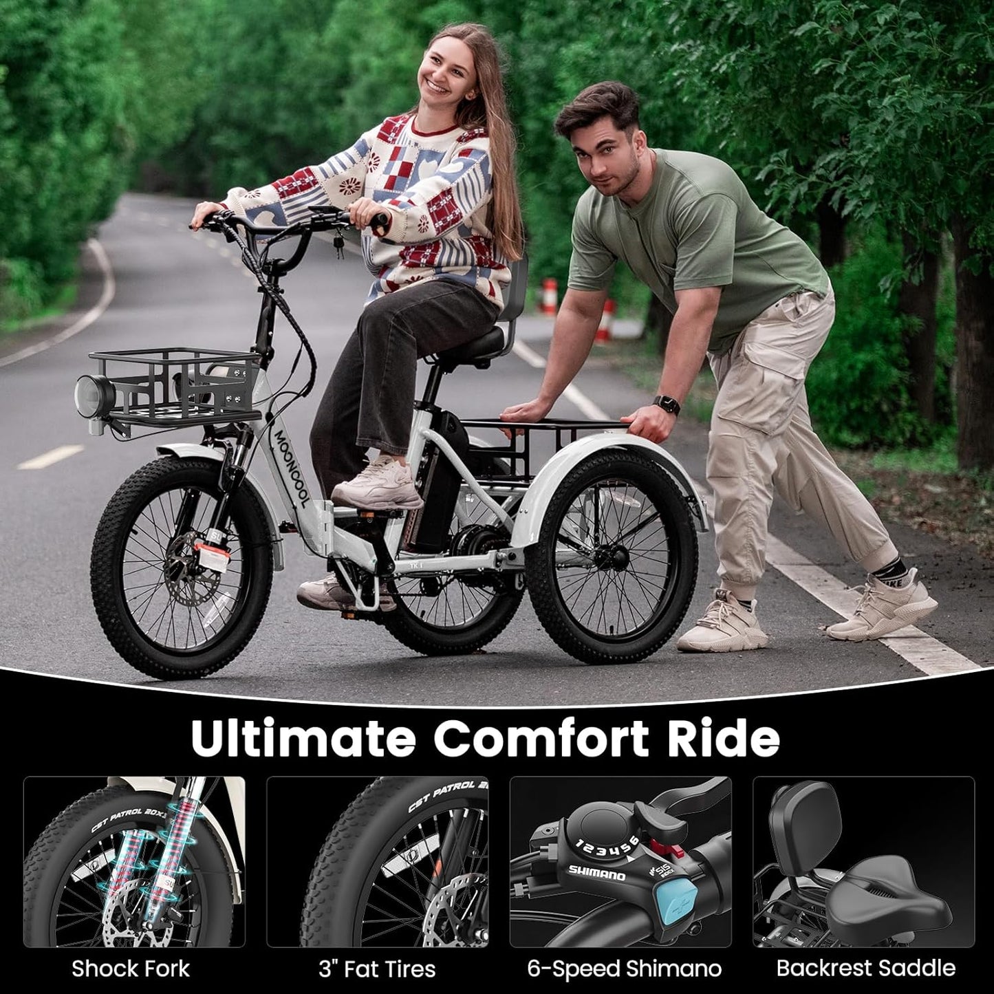 US Independence Day Is Coming – 90% OFF Electric Trike w/ 3 Wheels, 500W Motor & Basket – Today Only! | Limit 1 | Only 200 Units!