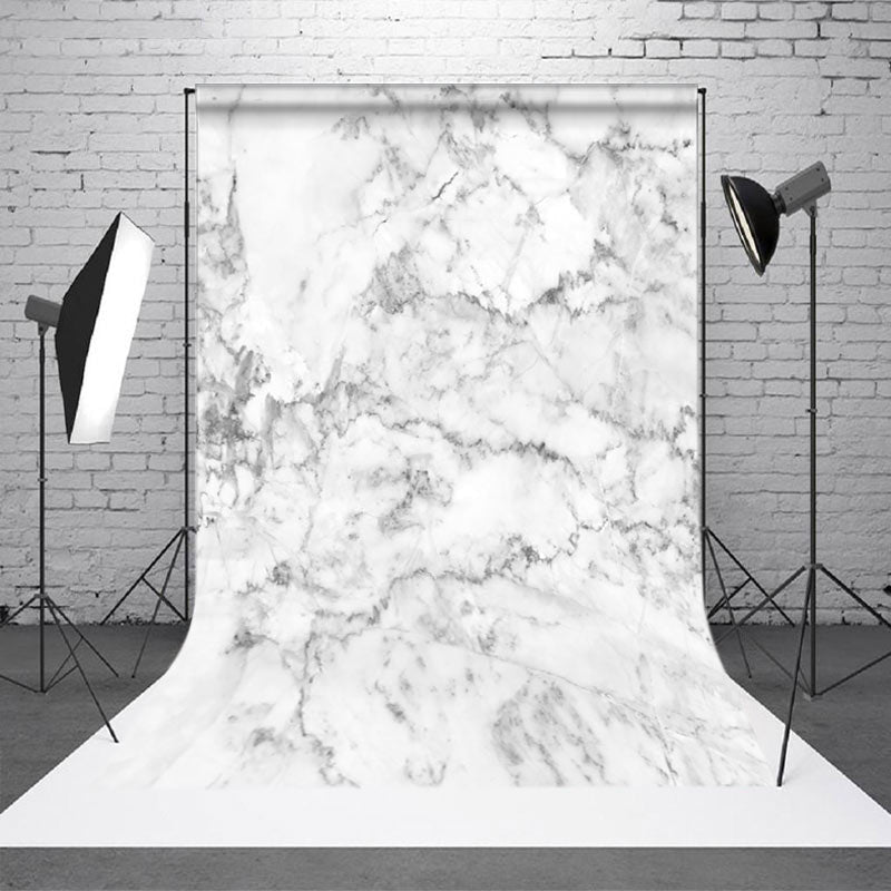 Aperturee Abstract White Grey Marbled Print Photo Backdrop
