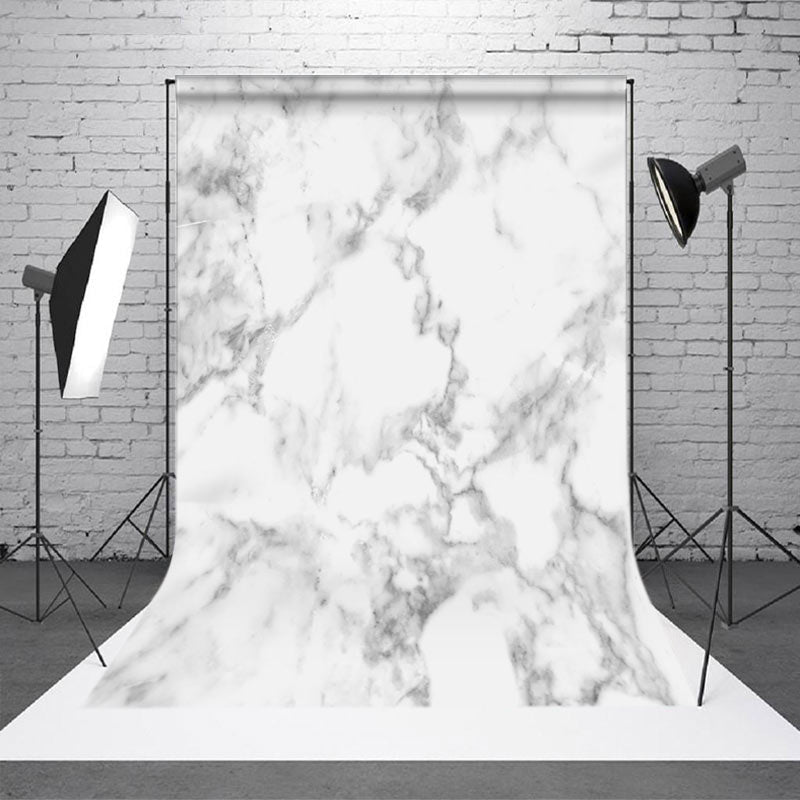 Aperturee Blurry White Grey Marbled Texture Photo Backdrop