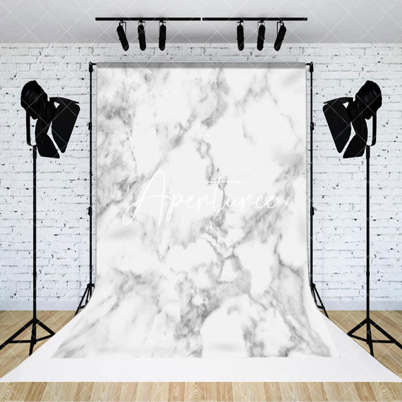 Aperturee Blurry White Grey Marbled Texture Photo Backdrop