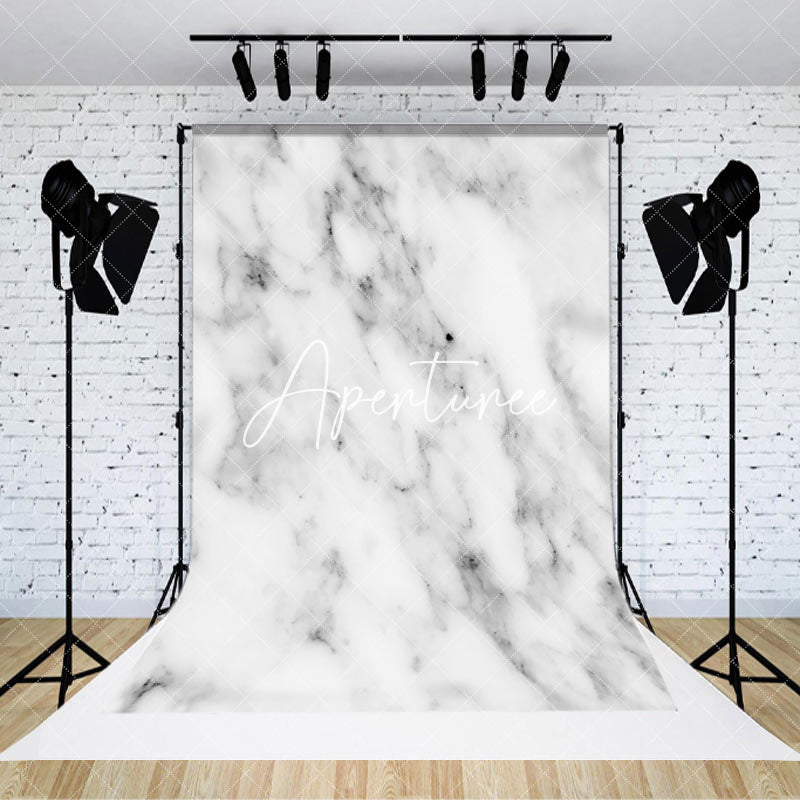 Aperturee Fine Art White Grey Abstract Marble Pattern Backdrop
