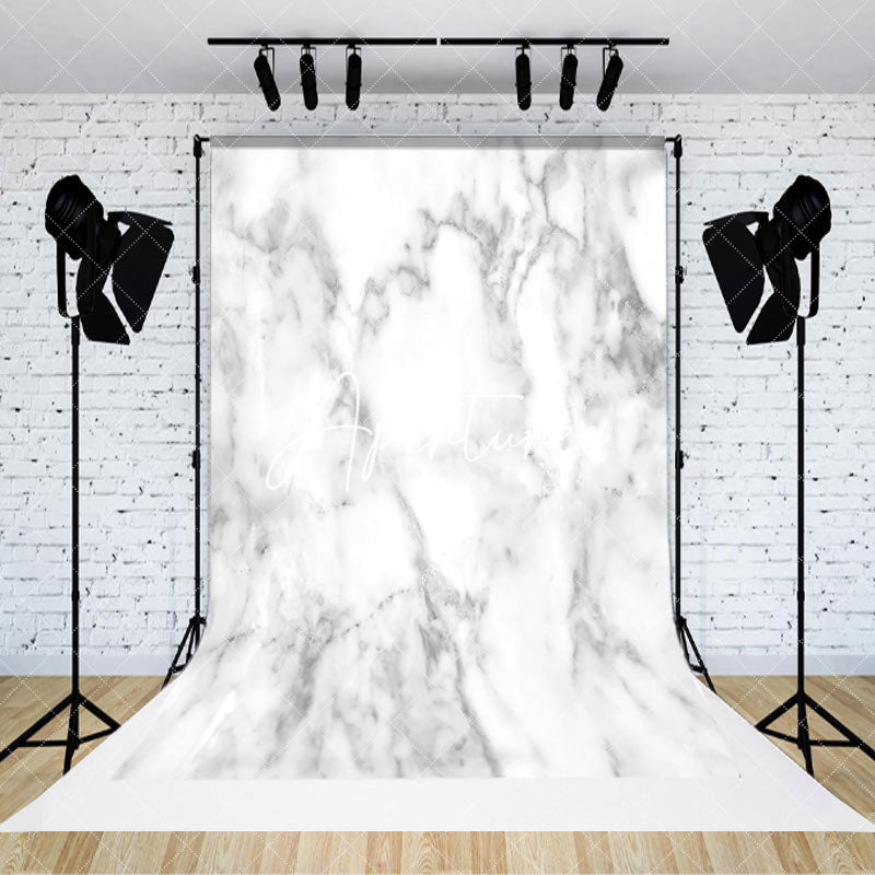 Aperturee Grey White Simple Abstract Marbled Pattern Backdrop