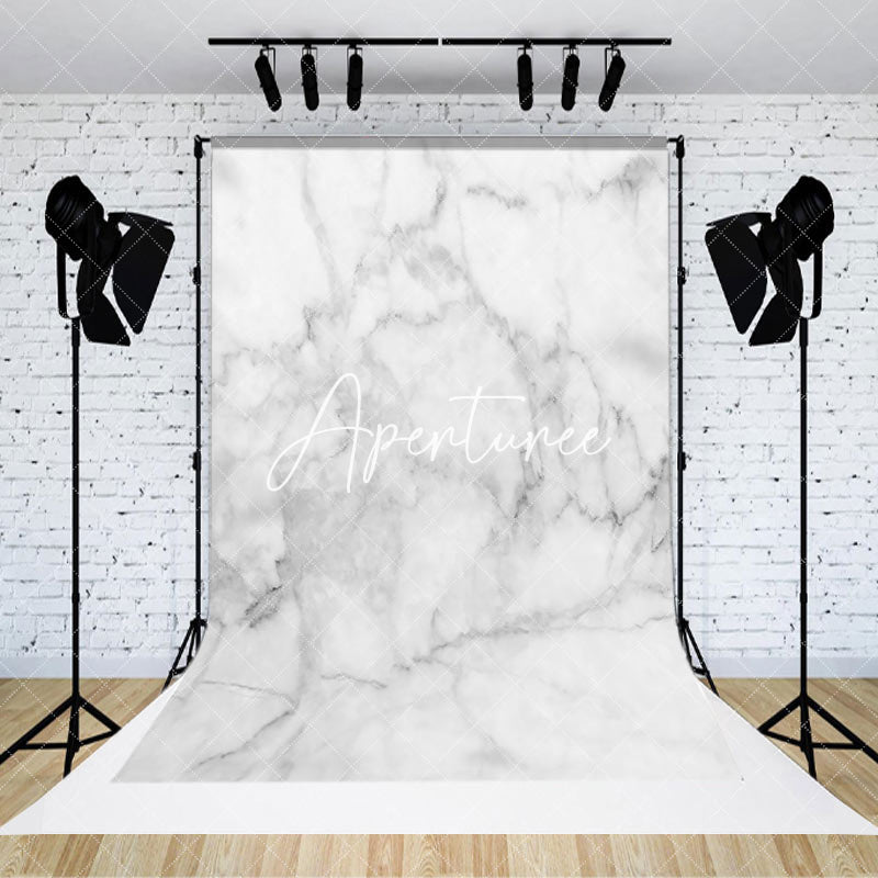 Aperturee Modern White Black Marbled Texture Pattern Backdrop