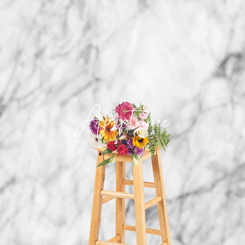 Aperturee Natural White Grey Marble Texture Photo Backdrop