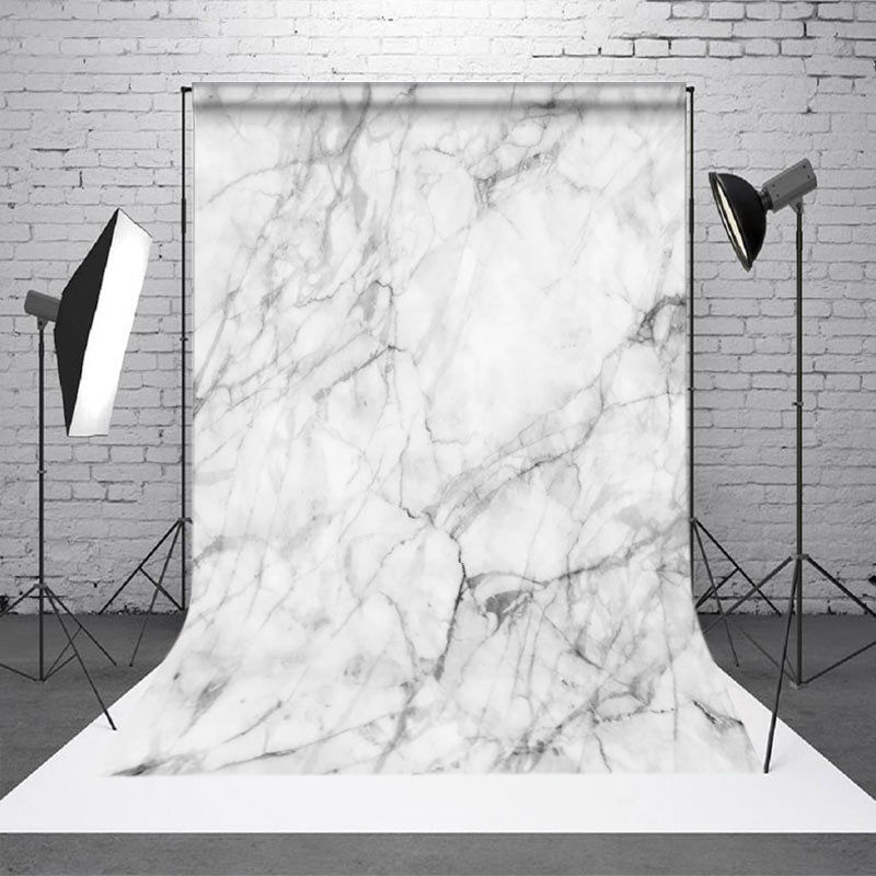 Aperturee Natural White Grey Marble Texture Photo Backdrop
