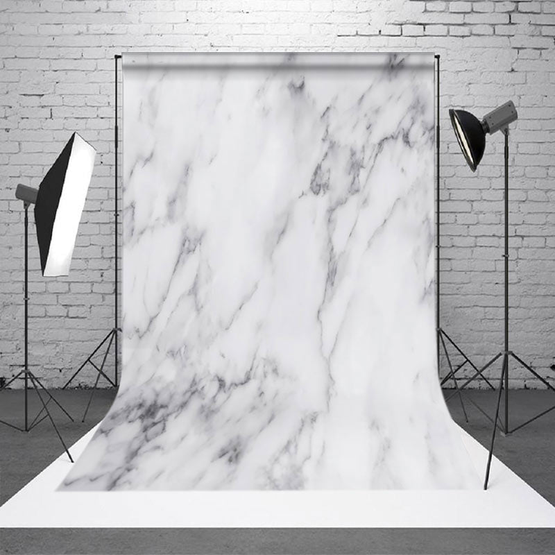 Aperturee White Grey Marbled Patterns Photo Booth Backdrop