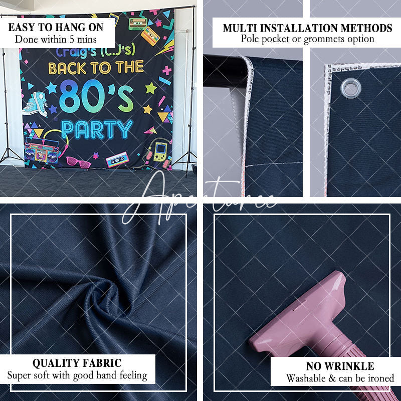 Aperturee White Grey Marbled Patterns Photo Booth Backdrop