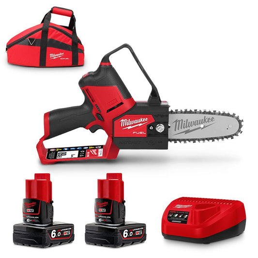 MILWAUKEE FUEL�?HATCHET�?12V Brushless 2 x 6.0Ah 152mm Pruning Saw Kit M12FHS602B