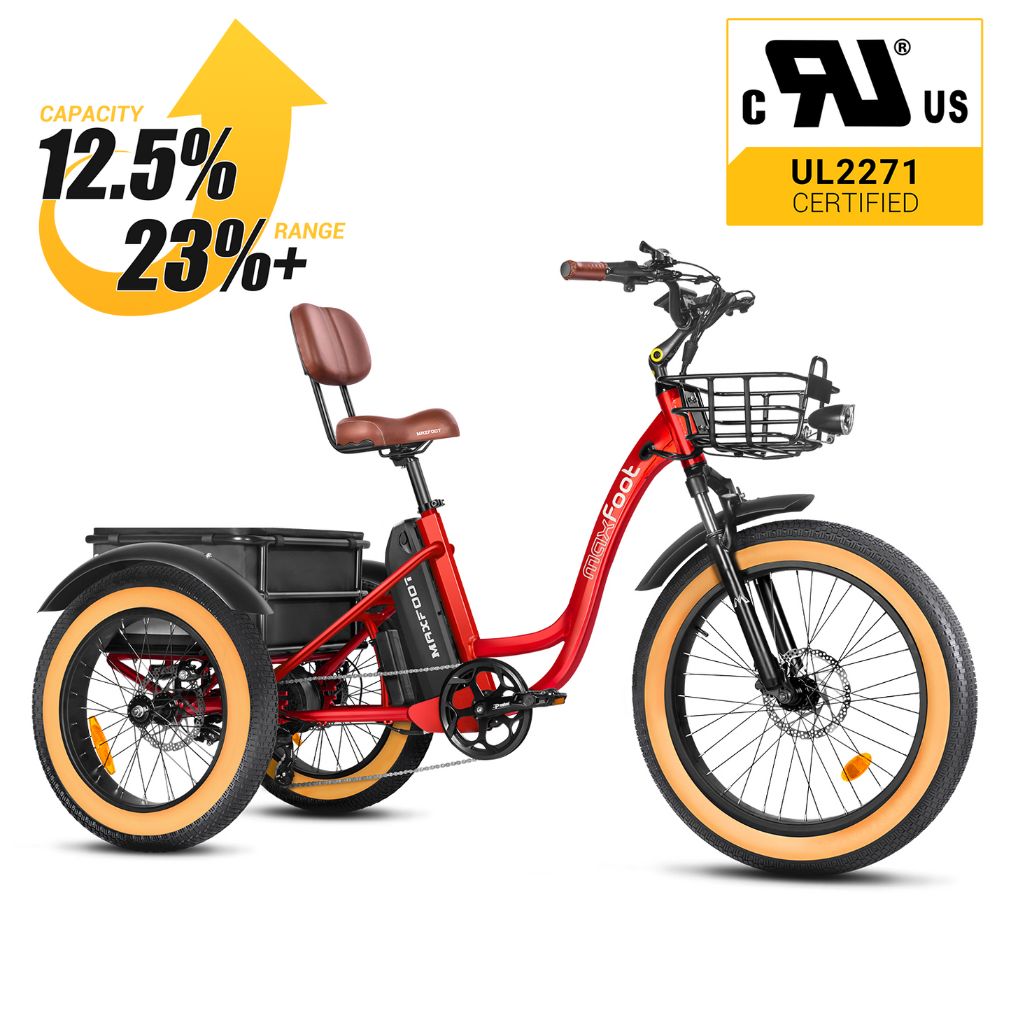 [750W] MF-30 Rear Drive Electric Trike Ver 2024