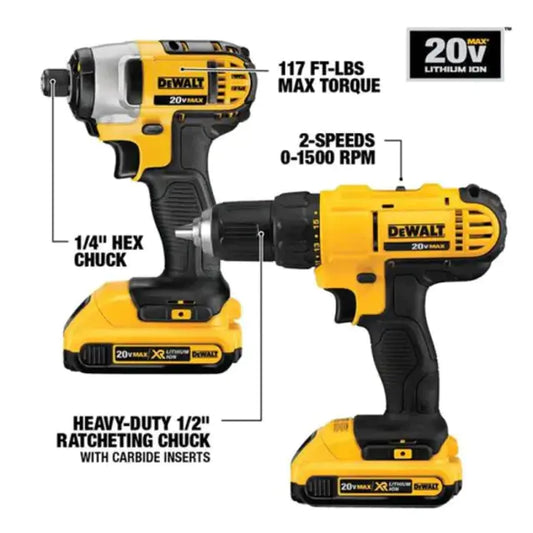 💥Clearance-Sale🔥DEWALT 20-VOLT MAX LITHIUM ION BEST CORDLESS COMBO KIT (24-TOOL)