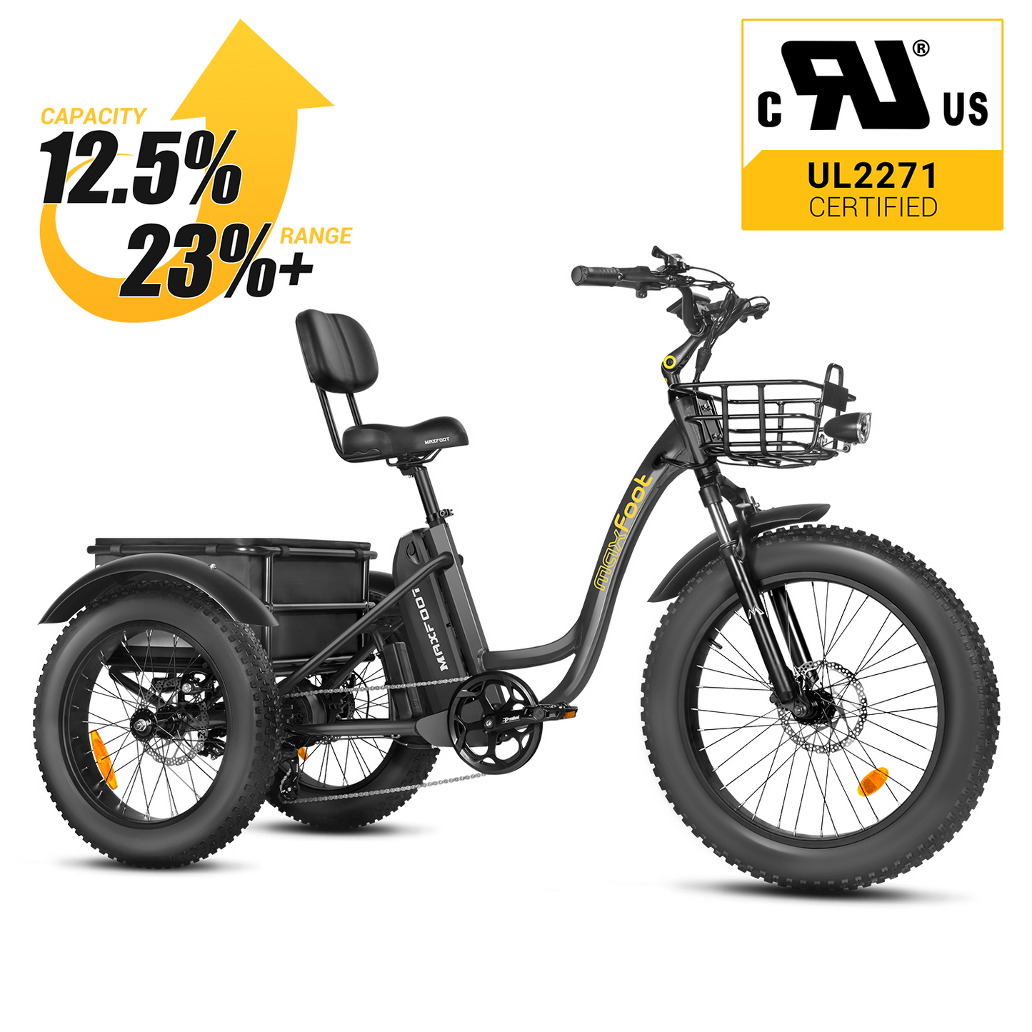 [750W] MF-30 Rear Drive Electric Trike Ver 2024