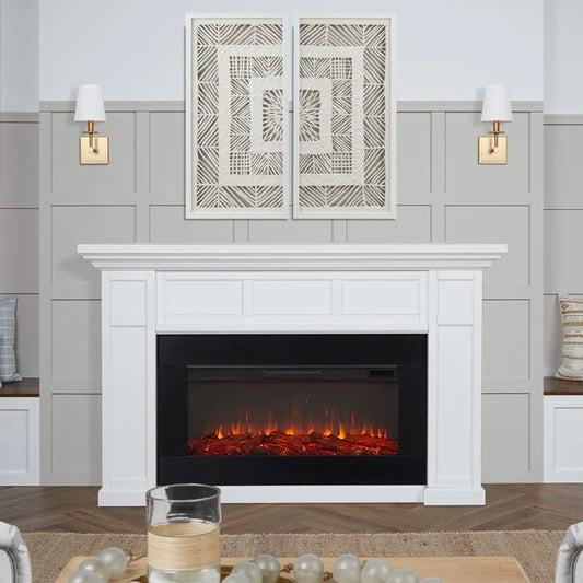 Alcott 75" Landscape Electric Fireplace by Real Flame