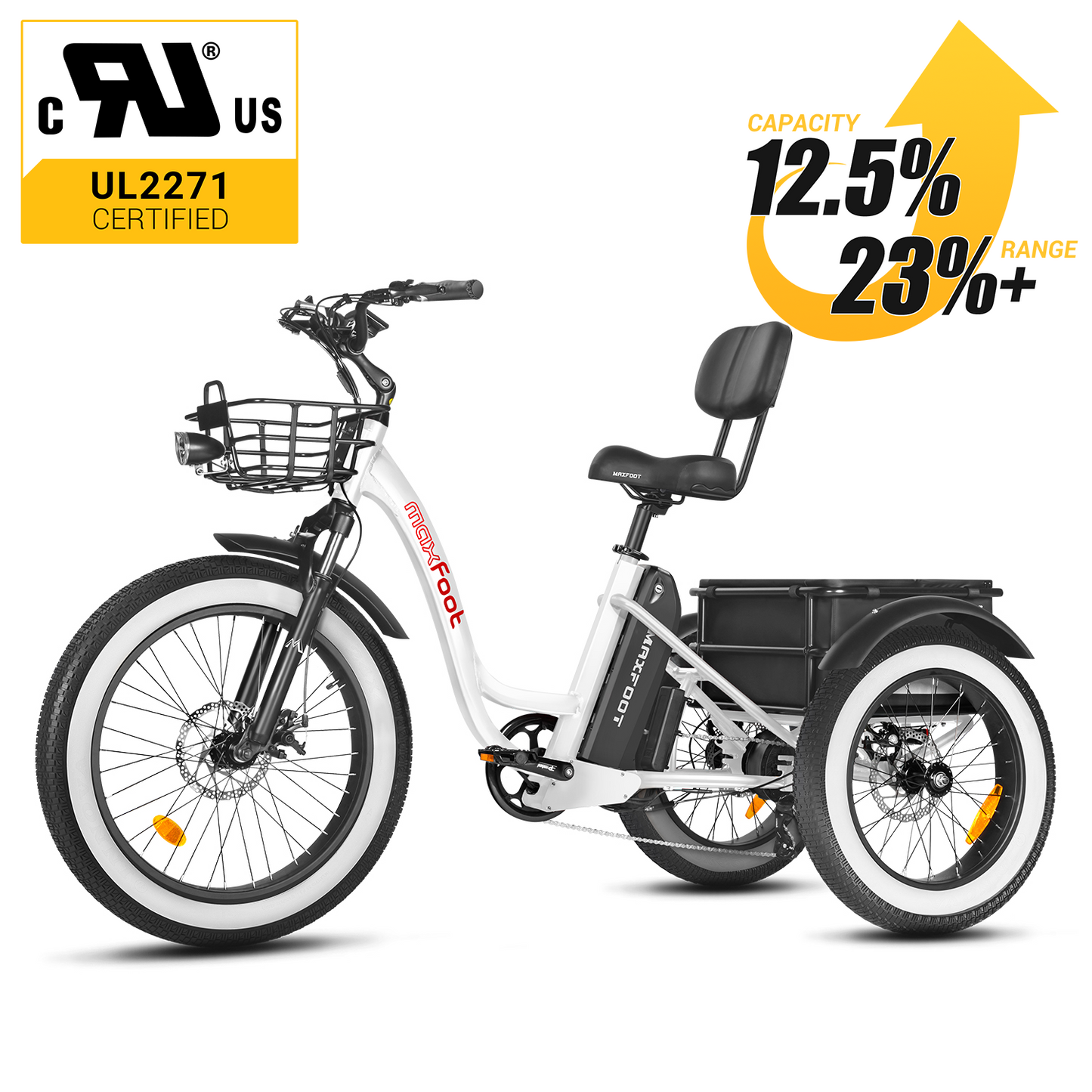 [750W] MF-30 Rear Drive Electric Trike Ver 2024