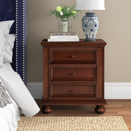 【Buy One Get One Free】28'' Tall 3 - Drawer Nightstand  Set of 2