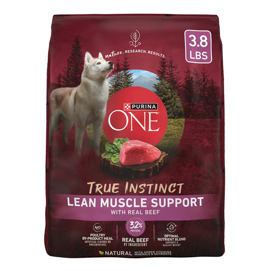 True Instinct Lean Muscle Support Dry Dog Food, High Protein Real Beef, 3.8 lb Bag