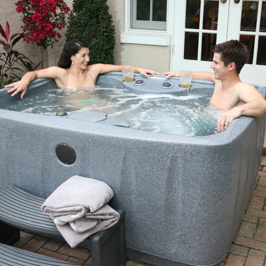 💥Clearance Sale🔥Aquarest Spas, Powered By Jacuzzi® Pumps 4 - Person 12 - Jet Rectangular Plug And Play Hot Tub