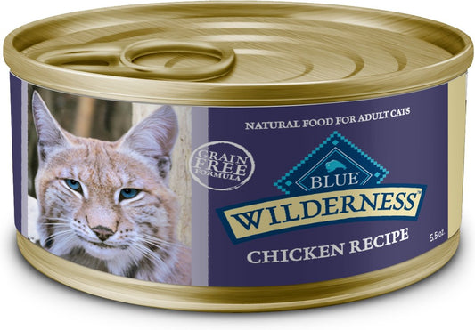 Blue Buffalo Wilderness Salmon Grain-Free Canned Cat Food, 5.5-oz, case of 24