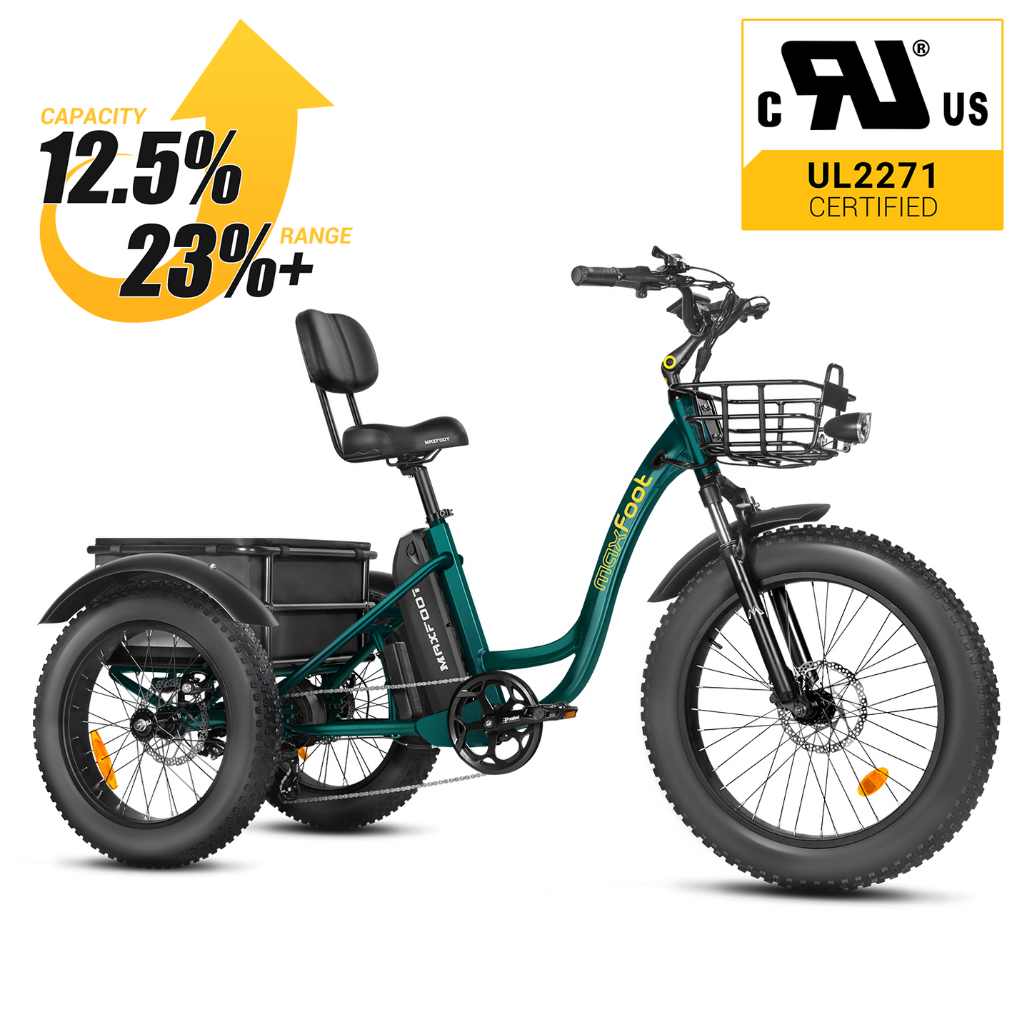 [750W] MF-30 Rear Drive Electric Trike Ver 2024